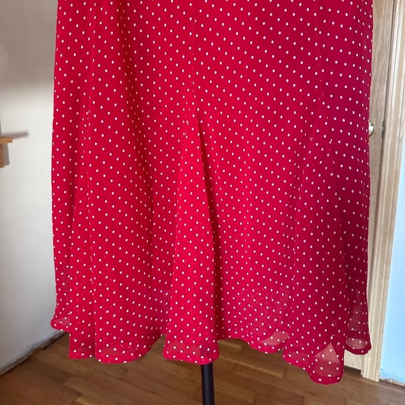 Jacklyn Smith Size 1X Red Polka Dot Skirt Midi - Picture 5 of 9